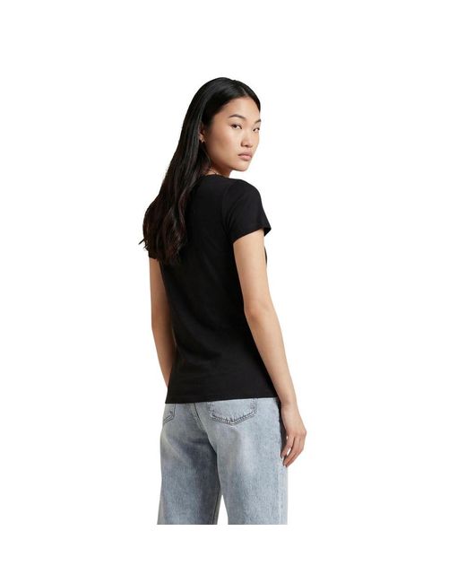 EA7 Black Elastane T-Shirt