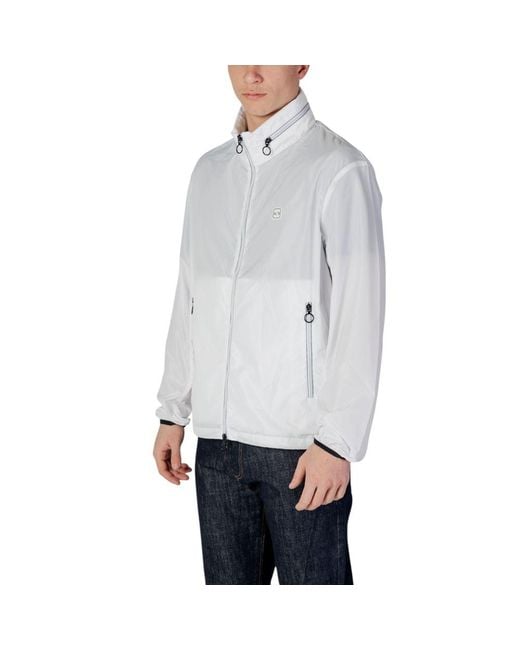 ARMANI EXCHANGE Gray White Polyester Jacket for men