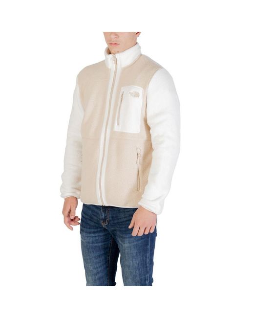 The North Face White Beige Polyester Sweatshirt for men