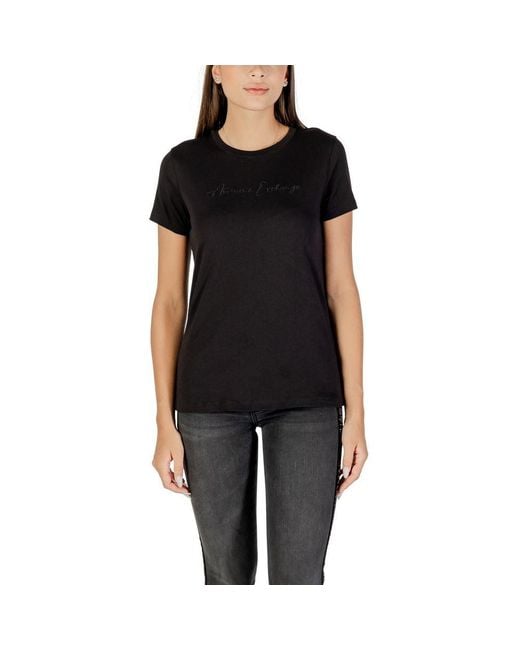 ARMANI EXCHANGE Black Cotton T