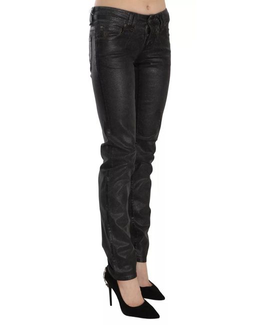 John Galliano Black Washed Low Waist Regular Leg Denim Pants