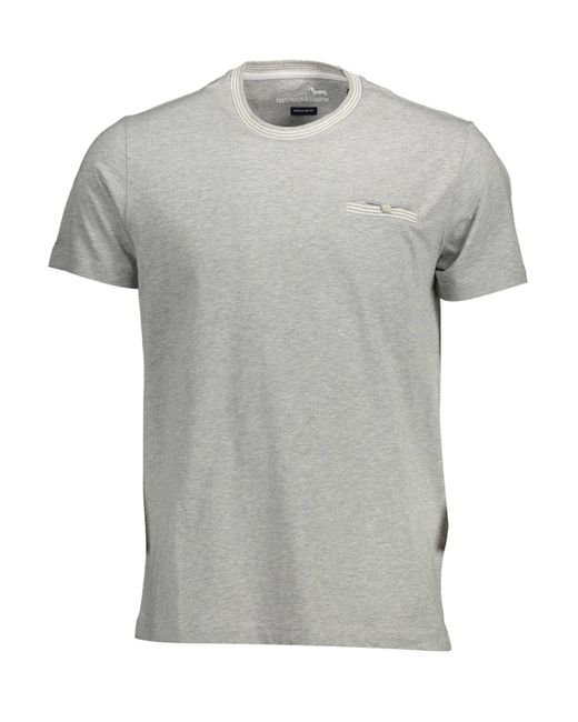 Harmont & Blaine Gray Cotton T-shirt for men