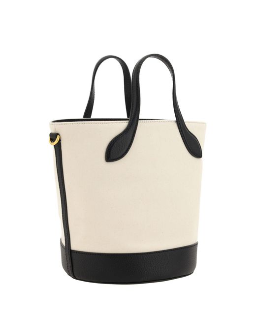 Bally Natural Elegant Monogram Bucket Bag