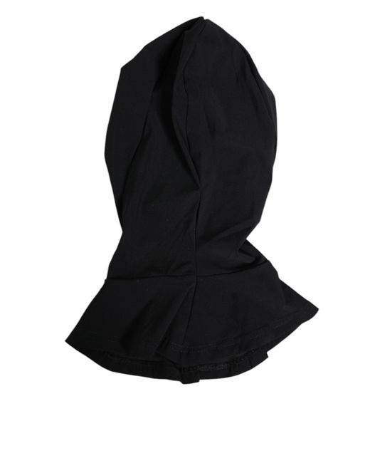 Dolce & Gabbana Black Nylon Elastane Balaclava Hood Face Cover Hat for men