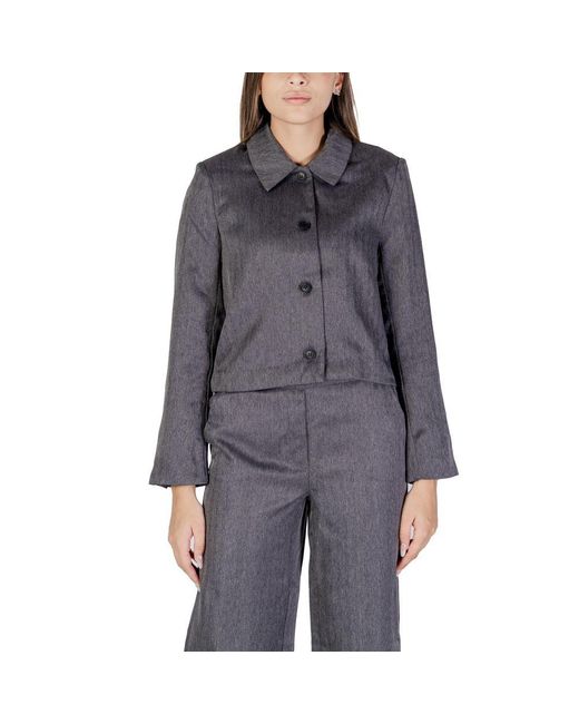 Jacqueline De Yong Gray Polyester Blazer