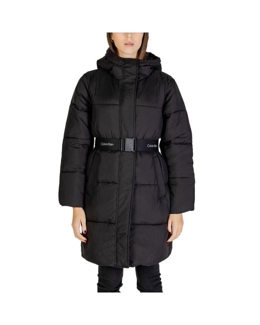 Calvin Klein Black Nylon Jackets & Coat