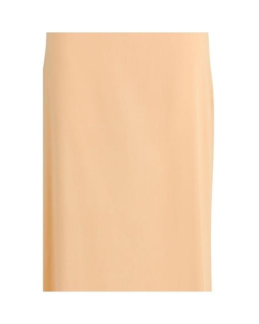 Kristina Ti Natural Orange Silk Long Skirt