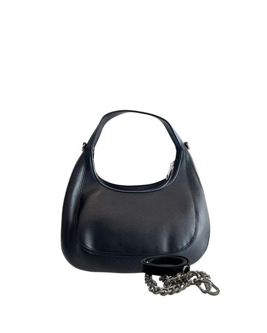 Twinset Blue Black Pu Shoulder Bag