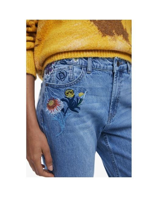 Desigual Blue Cotton Jeans Denim