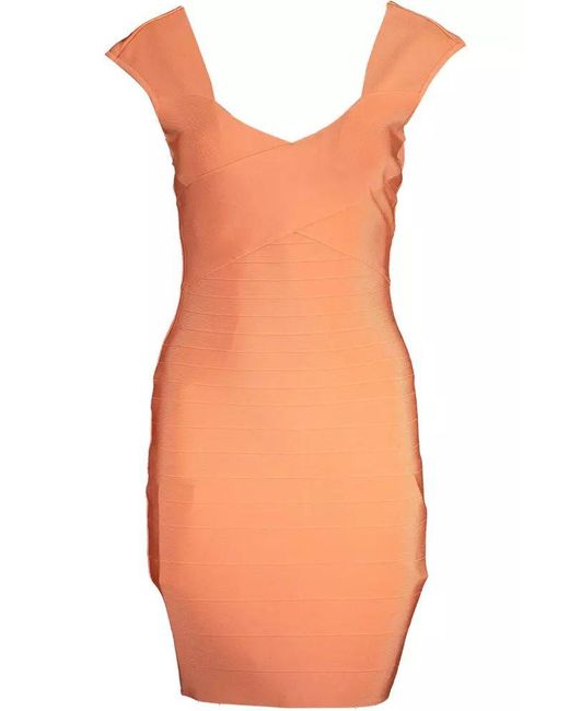 MARCIANO BY GUESS Chic Orange Bodycon Tank Dress