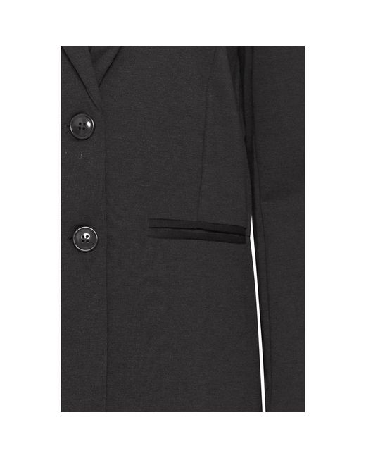 Ichi Black Recycled Polyester Suits & Blazer