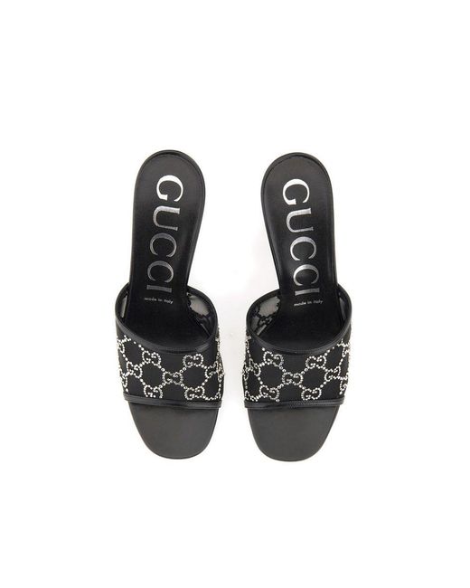 Gucci Gray Black Polyamide Mules