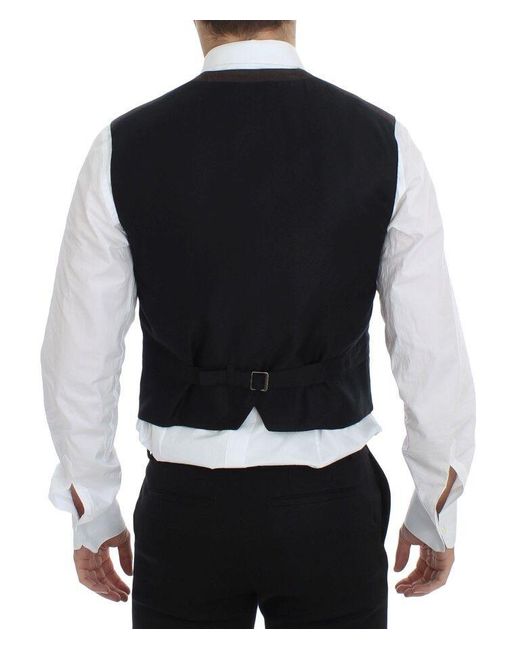 Dolce & Gabbana Purple Cotton Blend Dress Vest Gilet for men