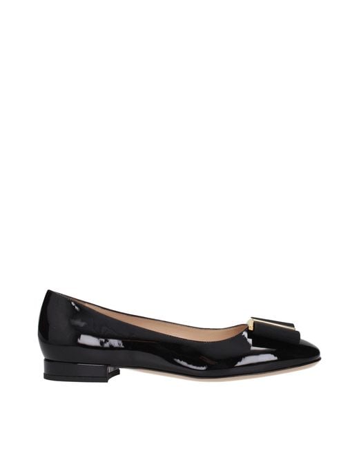 Tom Ford Black Leather Ballet Flats