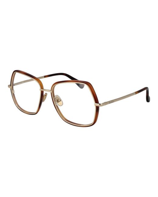Max Mara Brown Gold Metal Glasses (frames)