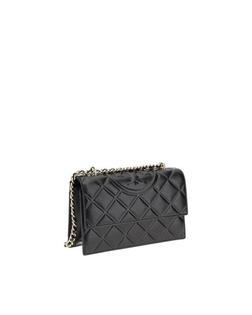 Tory Burch Black Fleming Mini Shoulder Bag