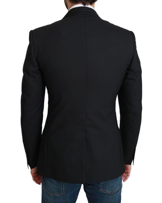 Dolce & Gabbana Dolce Gabbana Black Single Breasted Formal Wool Blazer for men
