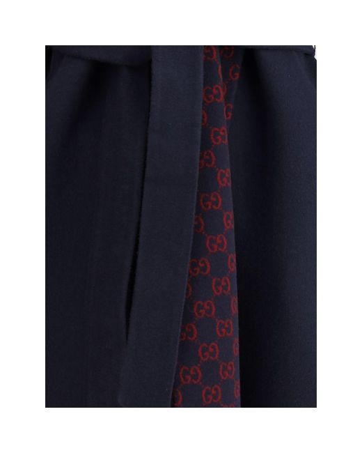 Gucci Blue Wool Coat