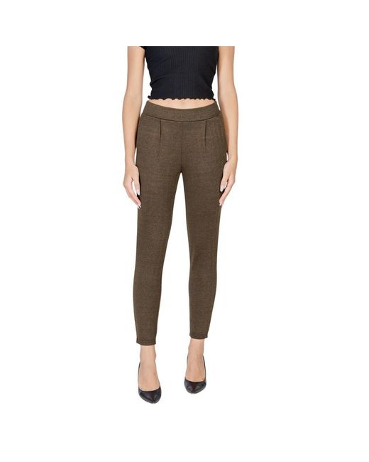 Ichi Women's Brown Polyester Jeans & Pant
