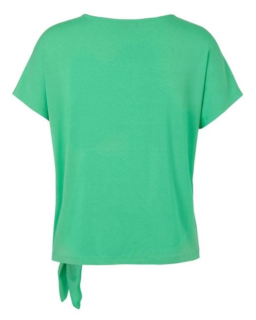 Via Appia Due Green Shirt mit Knoten seitlich am Saum