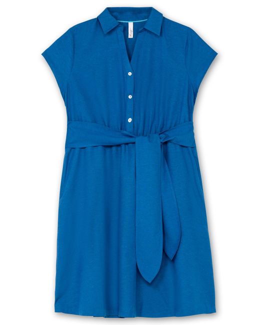 Sheego Blue Blusenkleid mit Gürtel