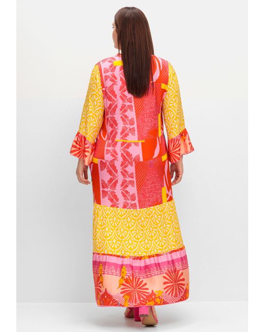 sheego loves miss goodlife Multicolor Maxikleid im Mustermix