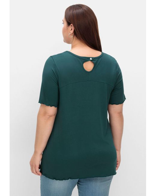Sheego Green Shirt in A-Linie