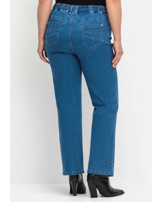Sheego Blue Bodyforming Jeans mit Gummibund und Shaping-Einsatz