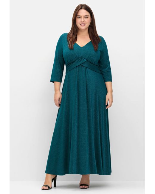Sheego Green Abendkleid aus Jersey
