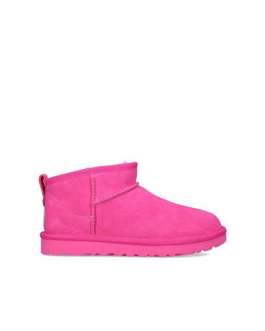 Ugg Pink Suede Soft Mini Ankle Boots
