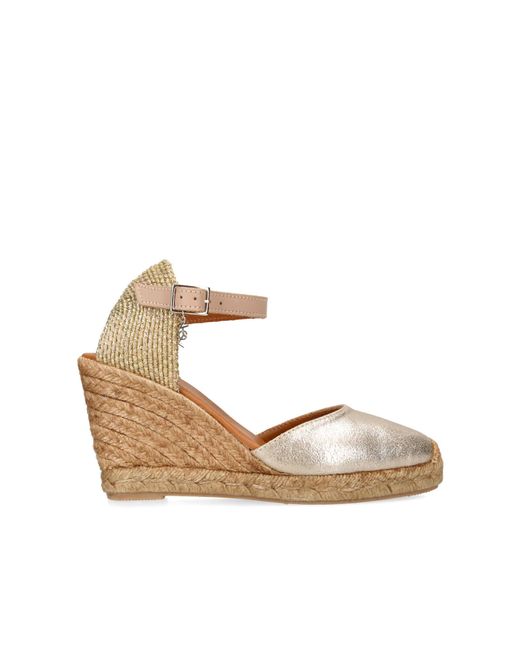 Kurt Geiger Gold Espadrille Heels in Metallic Lyst UK