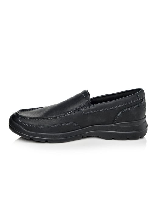 rockport black slip on shoes