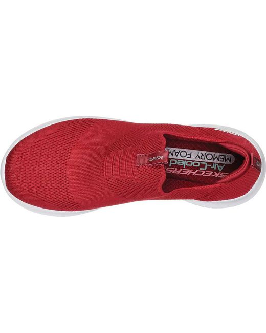 Skechers Ultra Flex First Take Slip-on Sneaker in Red - Lyst