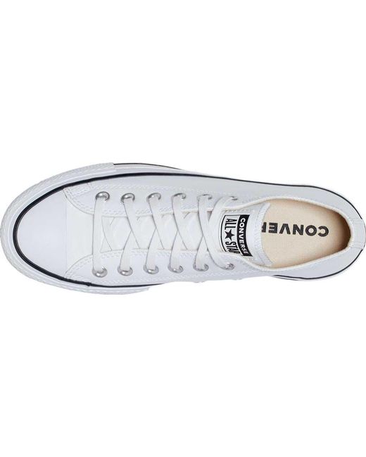 converse lift leather platform sneakers