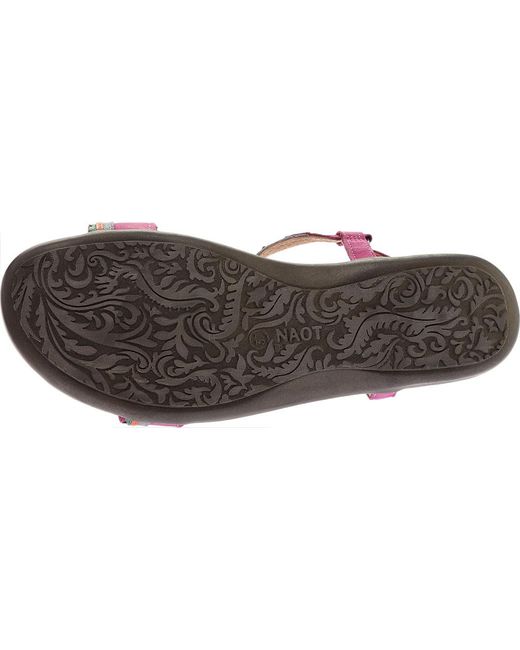 Naot Leather Odelia Sandal in Pink Plum Nubuck/Vintage Slate l (Pink) - Lyst