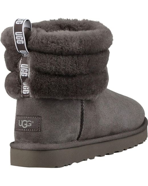 ugg fluff mini quilted grey
