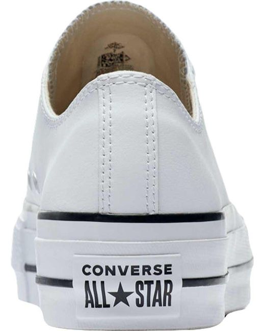 converse lift leather platform sneakers