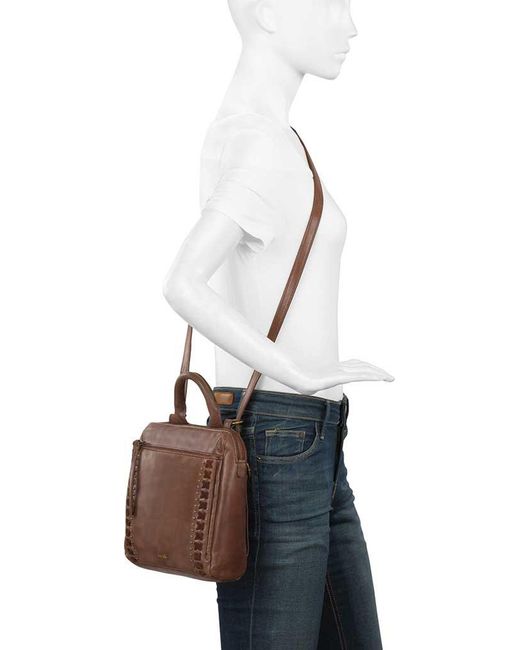 loyola convertible small leather backpack
