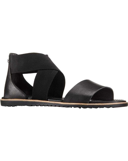sorel ella sandal black