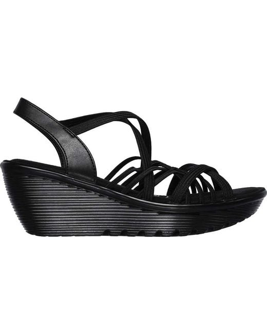 skechers multi gore slingback wedges