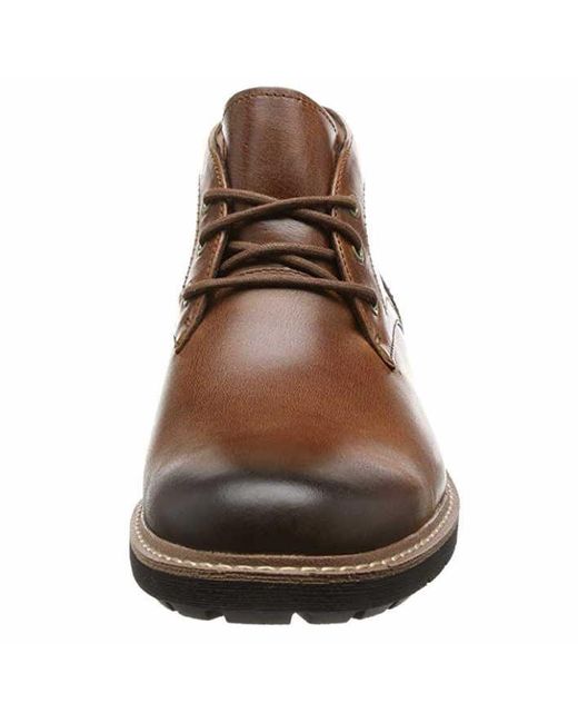 clarks brown lace up boots