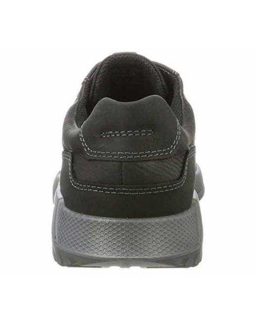 ecco black leather trainers