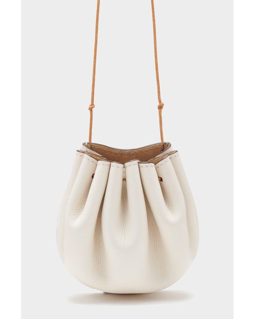 Ulla Johnson Paloma Ruched Leather Mini Bag - White