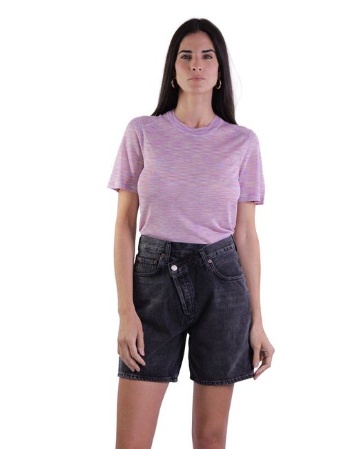 Agolde Cotton Criss Cross Short In 