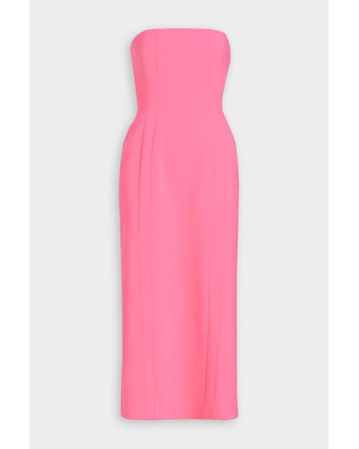 A.L.C. Elizabeth Strapless Midi Dress In Grapefruit in Pink Lyst