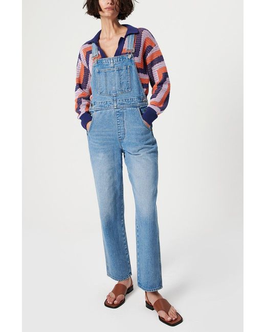 Chufy Indigo Embroidered Overalls in Blue Lyst