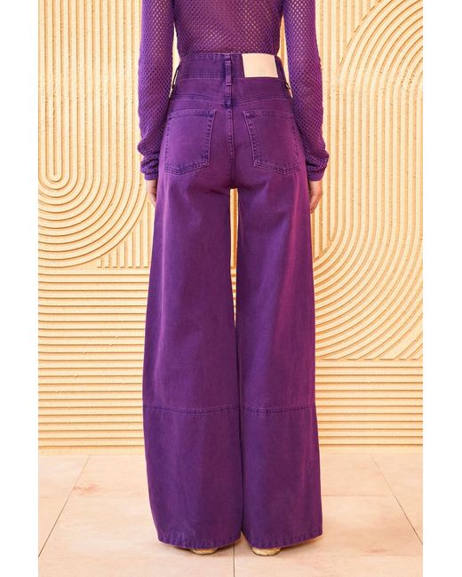 Ulla Johnson Margot High-rise Wide-leg Jeans In Cassis Wash in Purple | Lyst