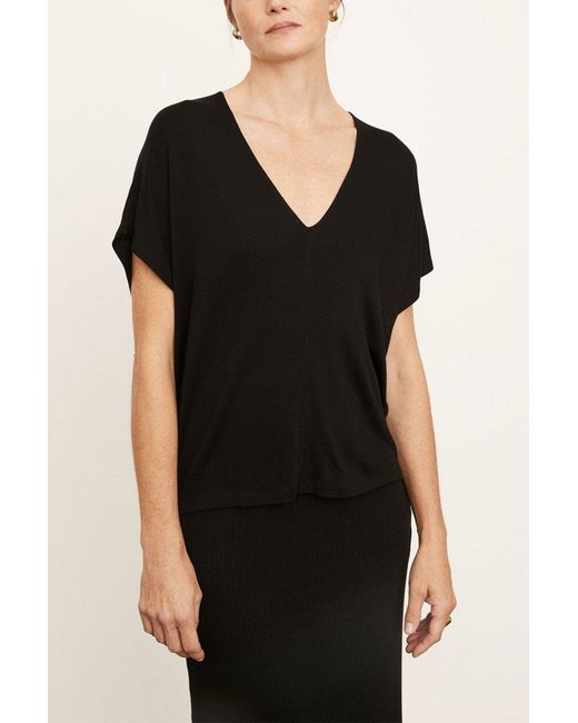 Vince Synthetic Double V-neck Popover 