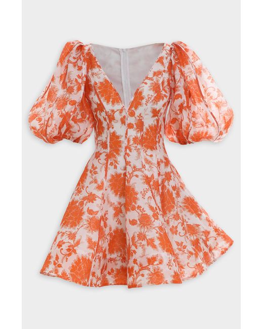 zimmermann postcard puff sleeve mini