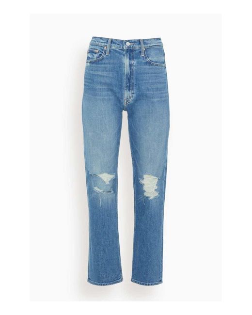 Mother High Waisted Study Hover Jean In Something To Reveal in Blue | Lyst